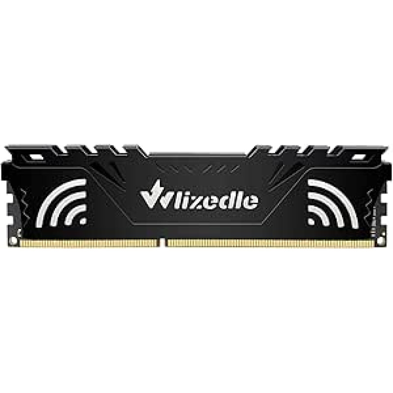 DDR3 darbalaukio atmintis RAM 4GB 1333MHz CL9 UDIMM, kompiuterio atminties modulis PC3-10600 240-Pin 1.5V Non-ECC 2Rx8 kompiuterio atminties atnaujinimas kompiuteriams, juoda