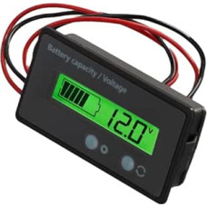 12V-84V LCD Power Spannungsmesser Batteriekapazität mit Voltmeter und Amperemeter, für 6-84V Batterie oder Ausrüstung, schwarzes HTN/PCB-Material, wasserdichtes PVC
