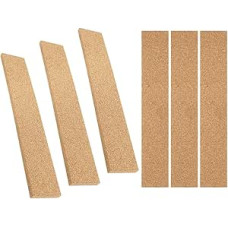 TOYANDONA 6 Stück Selbstklebende Korkstreifen 30x5cm für Pinnwand Fotowand Büro Memoboard Wanddeko aus Natürlichem Kork