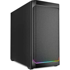 Sharkoon MK4 RGB Strip Black, mATX kompiuterio korpusas