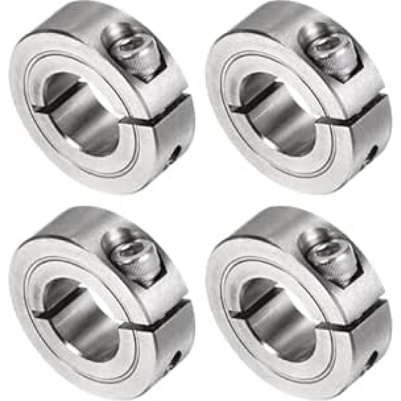 QUARKZMAN 4 vnt. pakuotė, vieno tarpo užspaudimo žiedas, 5/8 colio skylė, vientisas užspaudimo žiedas, 1-5/16 colio išorinis skersmuo, 7/16 colio plotis, užspaudimo žiedas pagamintas iš 304 nerūdijančiojo plieno, varžtas su užraktu