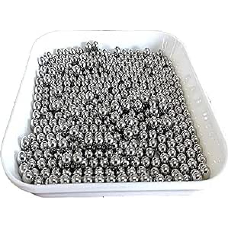Tikslūs guolių rutuliukai iš nerūdijančio plieno 304 skersmuo 7-9 mm, skirti pramoninėms riedlentėms, dviračiams (9 mm * 100 vnt.)