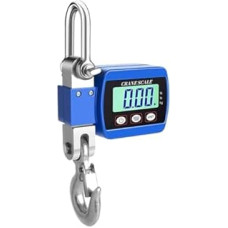 0,05~500 kg/1100 lb Handheld-Digital-Industrie-Hängekranwaage mit Haken, elektronisches Wiegen für Garage Farm(500kg Blue)