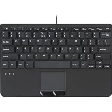 Perixx PERIBOARD-525 US, Wired Mini USB Keyboard with Touchpad - X Type Scissor Keys - 11.18 x 7.17 x 1.1 Inches - Build-in 2 USB Hubs - US English