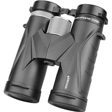 NOCOEX 10 x 42 žiūronai suaugusiesiems, kompaktiški nešiojami žiūronai su naktinio matymo funkcija, idealiai tinka paukščių stebėjimui, kelionėms ir sportui (C)