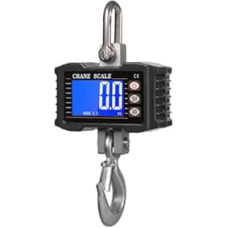 Skaitmeninė rankinė apkrova, 1000 kg/2204 lbs, Hochleistungs-Kranwaage, LCD-Hintergrundbeleleuchtung, industrielle Hakenwaageneinheit for Baustellen für Landwirtschaft, Viehzucht, Fabriken(Black)