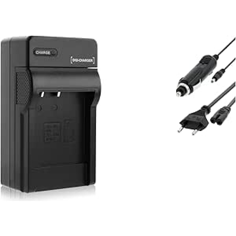 Įkroviklis tinkle / automobilyje, suderinamas su Sony NP-BN1, DSC-T... TX... W... / Casio NP-120, EX-Z... Žiūrėti sąrašą