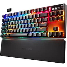 SteelSeries Apex Pro TKL Wireless Mechanical Gaming Keyboard, The World's Fastest Keyboard, Customisable Response, Bluetooth 5.0, 2.4 GHz, French (AZERTY) Layout
