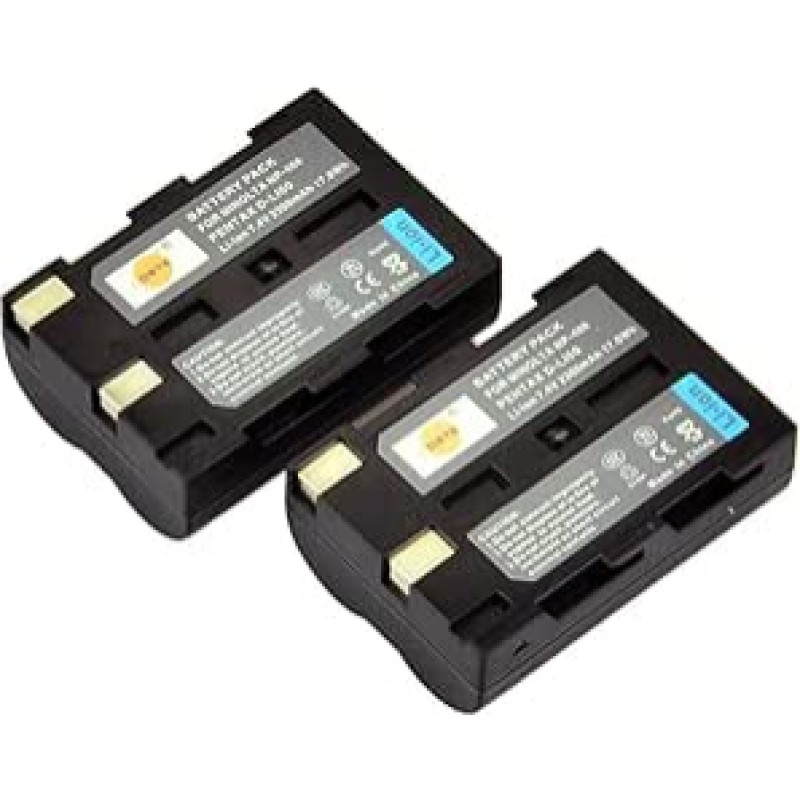 DSTE 2x D-LI50 ličio jonų akumuliatorius, skirtas 