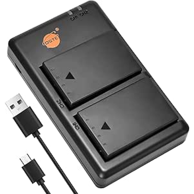 DSTE 2PCS Olympus BLS-1 PS-BLS1(2100mAh/7.4V) baterijos įkroviklio rinkinys, skirtas Olympus E-400, E-410, E-420, E-450, E-600, E-620, E-P1, E-P2, E-P3, E-PL1, E-PL3, E-PM1 fotoaparatui