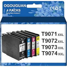 CAIDI T9071 T9072 T9073 T9074 suderinamas su Epson Workforce WF-6090 WF-6590 spausdintuvu (4PK-BK/C/M/Y)