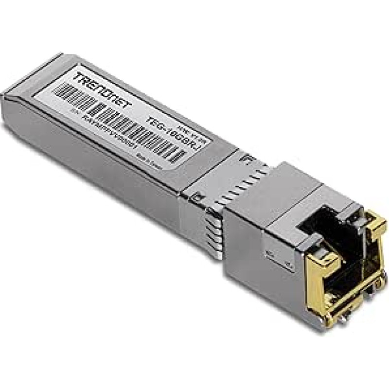 TRENDNET 10G RJ-45 varinis SFP+ modulis TEG-10GBRJ, varinis, 10000, W126278264 (TEG-10GBRJ, varinis, 10000 Mbps, RJ-45, SFP+, 100 m, Gigabit Ethernet)