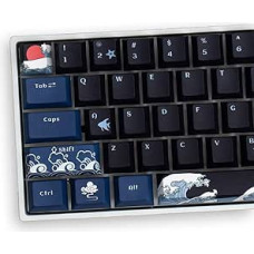 Klavišų gaubteliai 78 PBT šilumos sublimacijos juodos spalvos 