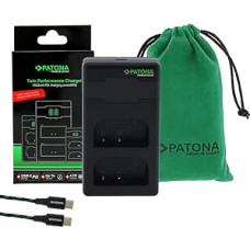 PATONA Premium įkroviklis (1500 mA), LCD USB-C QC 3.0 ir PD 3.0 palaikymas DMW-BLF19, DMW-BLK22 akumuliatoriams, greitojo įkrovimo funkcija iš 20 W maitinimo šaltinio, suderinamas su Panasonic Lumix DC-S9 S5 G9 GH5 GH6