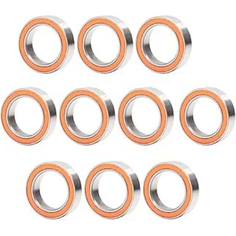 Guolių keitimo pakuotė 10 6700RS guolių ABEC-7 10 x 15 x 4 mm plonas pjūvis 6700-2RS rutuliniai guoliai 61700 RS 6700 2RS su oranžiniu sandarikliu A-1510DD