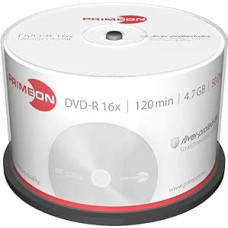 Primeon 2761204 DVD-R Blank Discs 16x Speed, 4.7GB, 120 Min, Spindle of 50