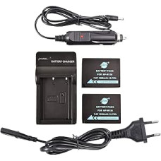 DSTE 2 dalių akumuliatoriaus ir 2 kanalų dvigubo USB greitojo įkroviklio rinkinys, skirtas Fujifilm NP-W126 NP-W126S FinePix HS30EXR HS33EXR HS35EX HS50EXR X-A1 X-A2 X-A3 X-E1 X-E2 X-M1 X-Pro1 X-T1 X-T2 X-T10 X. Fmmf2
