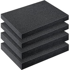 4 Stück Zuschneidbare Polyurethan-Schaumstoffpolster, Schaumstoffplatten, Bastelschaum, Werkzeugkasten-Schaumstoffeinlage für Koffer, Verpackungspolsterung