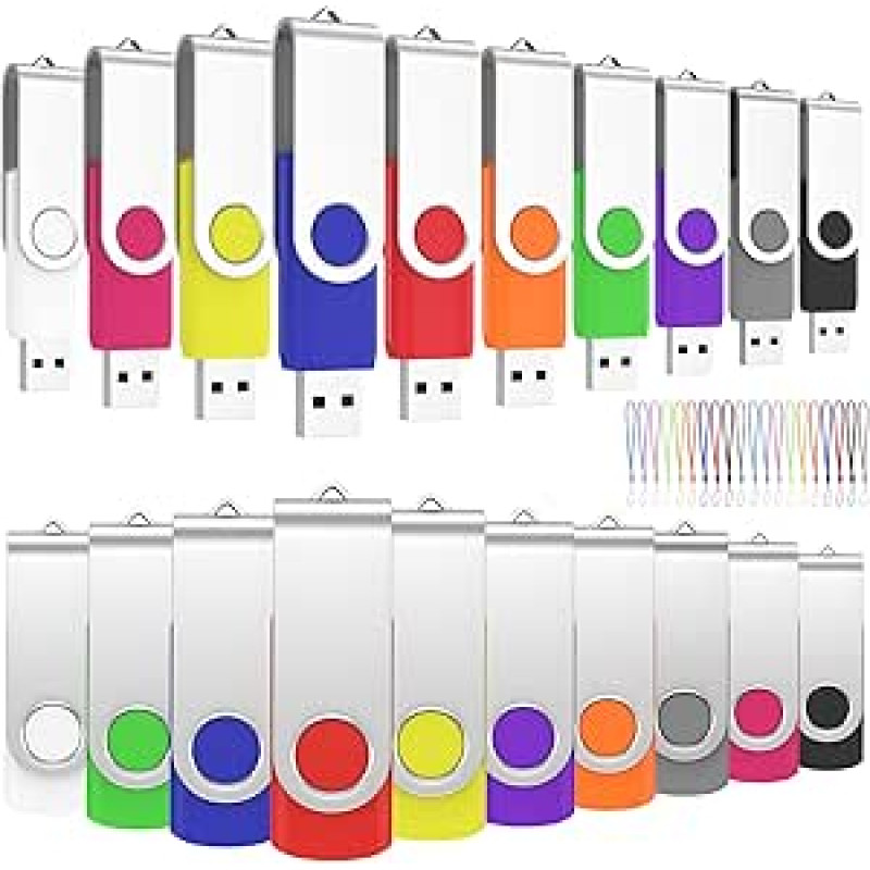 ABLAZE USB atmintinė 4 GB Pakuotė iš 100 didelės spartos USB 2.0 atminties lazdelių sukiojamų duomenų saugyklų metalinių atminties lazdelių 