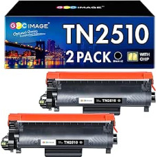 GPC Image TN2510 TN-2510 tonerio kasetė, suderinama su Brother TN 2510, skirta Brother DCP-L2627DWXL DCP-L2620DW HL-L2400DW HL-L2400DWE HL-L2445DW MFC-L2860DWE MFC-L2800DW MFC-L2835DW spausdintuvui (2 juodos spalvos)