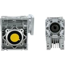 DEBLAN Schneckenreduzierer mit hohem Drehmoment für 110 mm x 110 mm Motor NMRV050 Verhältnis 7,5/10/15/20/25/30/40/50/60/80/100 Eingangsloch 14/19 mm Ausgang 25 mm (Farbe: 19 mm Eingangsloch, Größe: