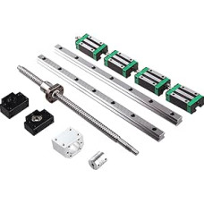 RU HGR20 Kvadratinis linijinis kreipiamasis rinkinys 2 HGR20 + blokas HGH20CA + SFU1605 Rutulinis varžtas 5 mm švinas + BK12BF12 CNC linijinė pavara (kreipiančiosios ilgis: HGR20 600 1605 650)