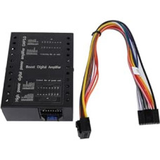 Automobilinis DSP stiprintuvas Automobilinis garso įrašas Stabilus garso išėjimas A/B klasės technologija 4 kanalai 60W 2/4 Ohm Tikslus derinimas Bosų aukštų dažnių garsumas automobilių garso sistemoms Matinis juodas metalas