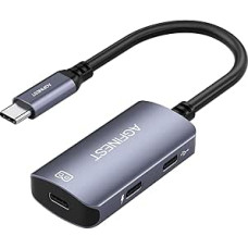 USB C į AR akinius su įkrovimo adapteriu, C tipo monitoriaus ir įkrovimo keitiklis 100W PD, 4K @ 60Hz, suderinamas su 