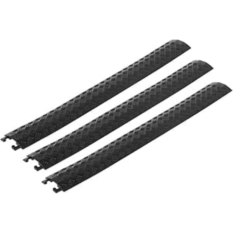 3 guminių kabelių apsaugų pakuotė Kabelių tiltelių apsauga Kabelių kanalų apsauga Kabelių tiltelių apsauga Kabelių apsauga Kabelių apsauga Grindų slenkstis Grindų kabelių dangtis 1 kanalui, 95 x 13 x 1,6 cm (juoda)