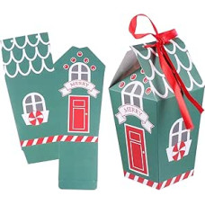 minkissy Pakuotė iš 30 Nugato dėžutės saugojimo maišelių Sausainių skardinės krepšys Kalėdų krepšiai su saldainiais Popieriaus Kalėdų saldainiai Kalėdų dovanų maišeliai Saldainių maišeliai