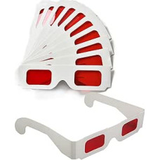 Red 3D Glasses Paper Red 3D Movie Glasses Secret Reveal Red Glasses 3D Glasses 3D Display Decoder Glasses 20pcs