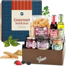 Gepp's Gourmet Gift Basket, Gift with Finest Delicacies such as Truffle Oil and Strawberry Champagne Spread, Made According to Own Formula, Gourmet Gift Idea