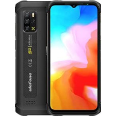 Ulefone Armor 12 5G Outdoor Smartphone without Contract, Dimensity 700 8GB + 128GB, 6.52 Inch Android 11 IP68 IP69K Robust Mobile Phone, 48MP Quad Rear View Camera, HiFi Speaker, GPS NFC Wireless Charging, Black