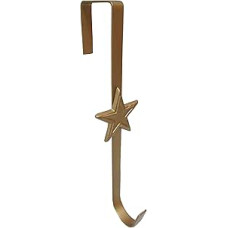 Kalėdinis metalinis vainikas - aukso žvaigždės dizainas - 29 cm