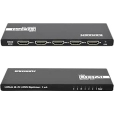 KanaaN HDMI 2.0 matricos PS5 komutatoriaus skirstytuvas 1 in 4 Out | 4K/1080p | Palaiko PS5, nešiojamųjų kompiuterių HDTV, EDID atmintį, CEC, 