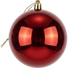 20 cm tamsiai raudonas kalėdinis kamuolys PVC atsparus dužimui blizgus apdaila Šventinė Kalėdų eglutė kabanti dekoracija apvalus ornamentas atostogų namų apdailai