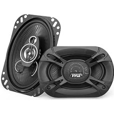 Pyle Car Speaker 10 cm x 15 cm (4 x 6 Inches) - 3-Way Speaker Boxes 4 Ohm Impedance 300 W, ¾ Inch Piezo Tweeter, 4.6 cm (1.81 Inch) Installation Depth, Car Speaker - Built-in Speaker Box Set for Car