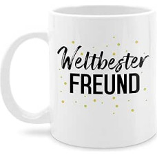Puodelis 325 ml - Pareiškimas - Weltbester Freund - 325 ml - Baltas - skirtas kavos puodeliams Posakiai Pareiškimai Geriausi draugai Kavos puodelis Pareiškimas Puodelis Su Naujaisiais metais Geriausias naujametinis posakis su vokišku tekstu