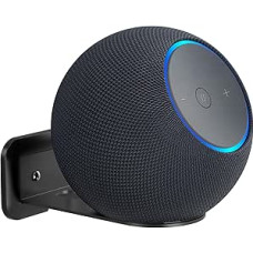 PlusAcc Wall Mount for Studio - Space Saving Shelf Compatible with Sonos Era 100 & ECH0 4.gen, Metal Bracket with Cable Management Bracket (Black, Pack of 1)