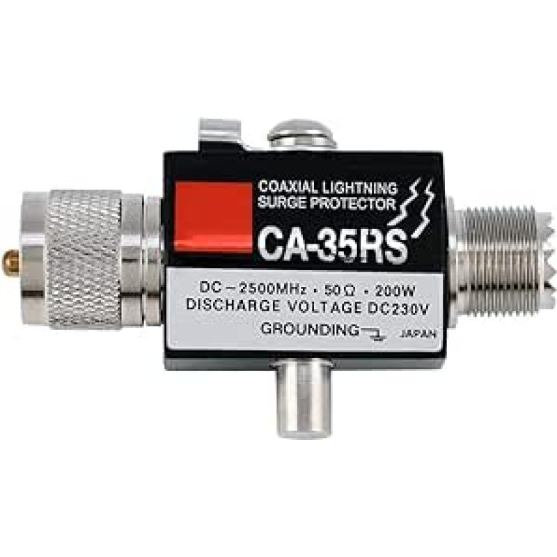 CA-35RS koaksialinis viršįtampių apsaugos ribotuvas iš moteriškos į moterišką UHF jungtį, įmontuota apsauga nuo viršįtampių Apsauga nuo viršįtampių Žaibolaidis su geru apsaugos poveikiu
