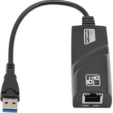 USB 3.0 ir Ethernet adapteris, USB 3.0 ir 10/100/1000 Gigabit Ethernet interneto adapteris, LAN tinklo adapteris, skirtas Win, OS X, Linux