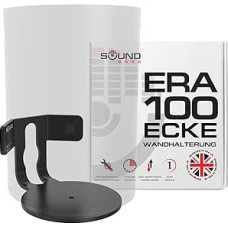 Sound bass ERA100 Corner Wall Mount Low Profile Black Single (Pack of 1) Complete with All Mounting Hardware Compatible with Sonos ERA 100 Speaker