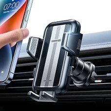 VANMASS Mobiliojo telefono laikiklis Automobilis Ventiliacija 【2026 Stipriausias ventiliacijos kablys】Mobiliojo telefono laikiklis Automobilis Karinės klasės automobilinis mobiliojo telefono laikiklis Universalus automobilinis laikiklis iPhone 17 Pro Max/
