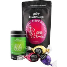 Hallingers Genuss Manufaktur Gift Basket Gift Set Easter - Delicatessen Mix with Easter Spice & Chocolates Easter Eggs, Elegant Wonder Bag, High-Quality Easter Basket Gift, 