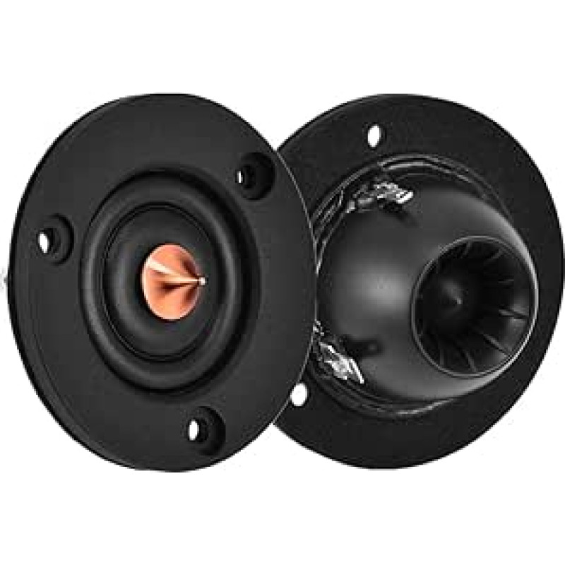 ASHATA 2 x HiFi stereo garsiakalbiai, 2 colių 4 omų 30 W garsiakalbis, aukšto dažnio žemų dažnių garsiakalbis, automobilinis Hi-Fi kupolo garsiakalbis, skirtas žemų dažnių garsiakalbiams / žemų dažnių garsiakalbiui