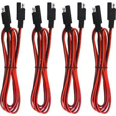 WMYCONGCONG 4 vnt. 2 m SAE prailginimo kabelio greito atjungimo laidų jungtis SAE vyriškas 18AWG