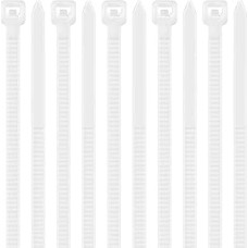 Kabelio kaklaraiščiai 8 colių baltos spalvos 200 x 3,6 mm nailono kaklaraiščiai 40lb tempimo stiprumo UV spindulių atsparumo plastikiniai kaklaraiščiai savarankiškai užrakinti didelis sunkus vidaus lauko 1000