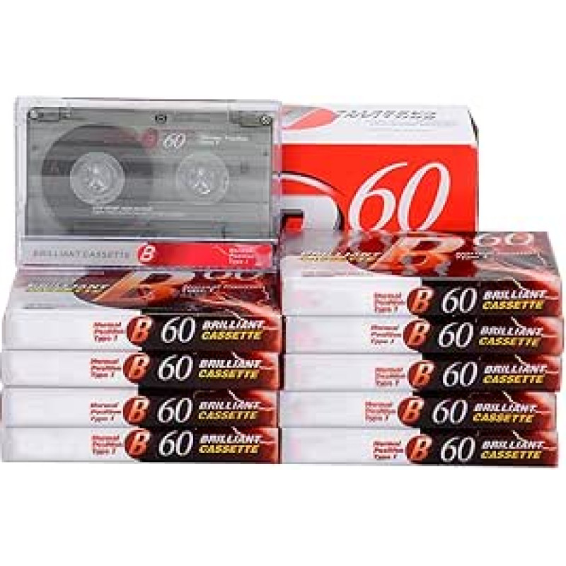 Garso kasetės Tuščios kasetės: Kasetės su CD ir DVD grotuvu, 60 minučių laiko, mažai triukšmo, 