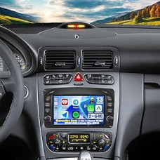 2GB + 64GB CAMECHO Android 13 automobilinis radijas su navigacijos sistema, skirtas Mercedes Benz C CLK G klasės W203 W209 W463 Viano Vito W639, Dvigubas DIN radijas su 7 colių ekranu Mirror Link RDS/FM Bluetooth + DSP