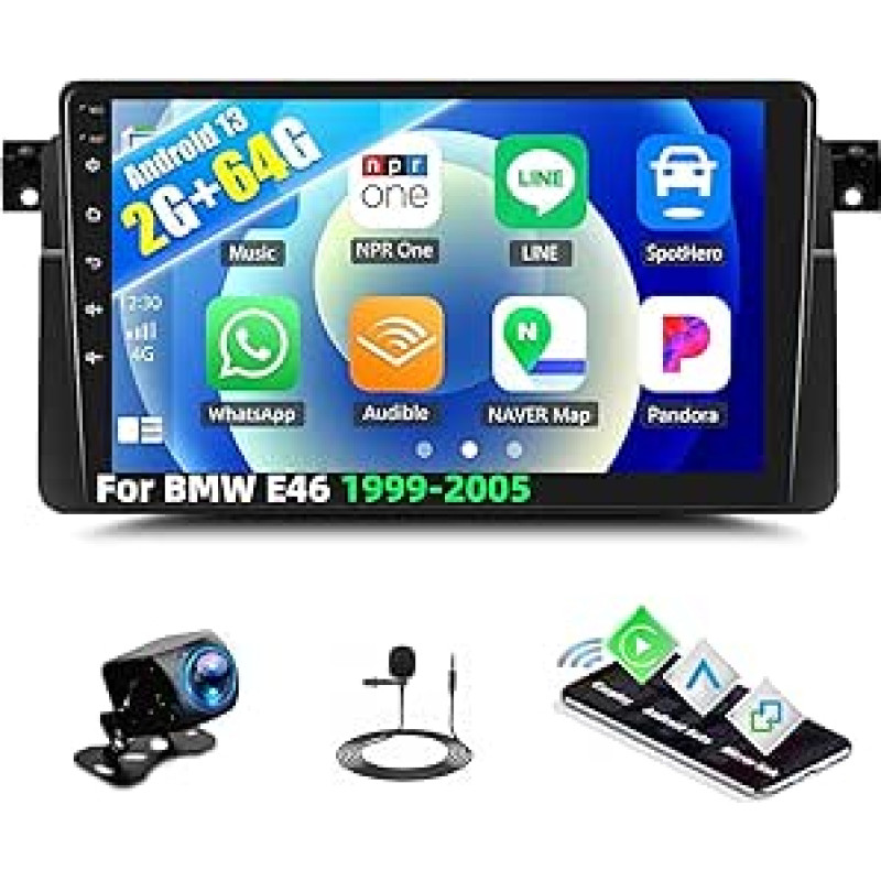 CAMECHO 2G + 64G automobilinis radijas 